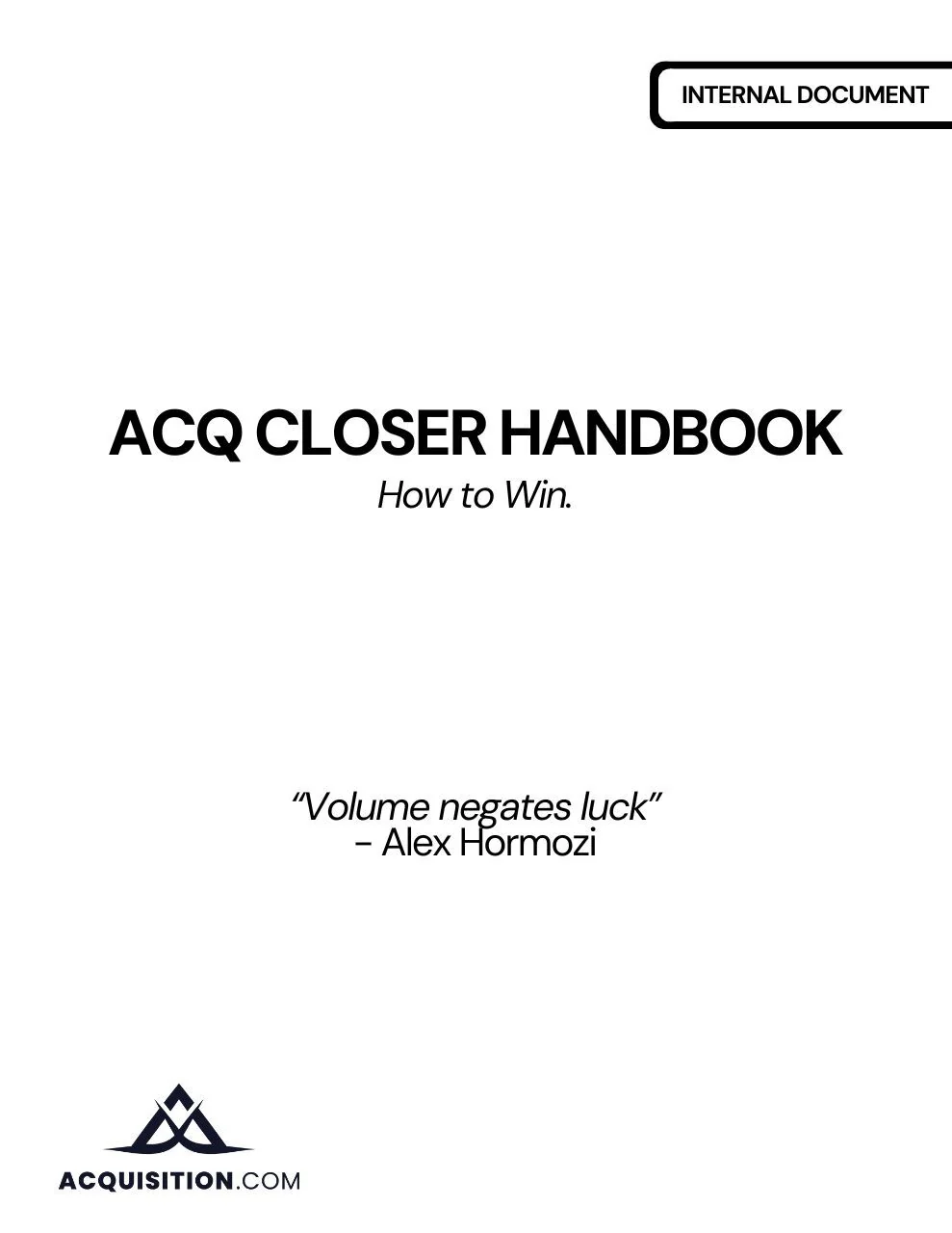 ACQ Closer Handbook